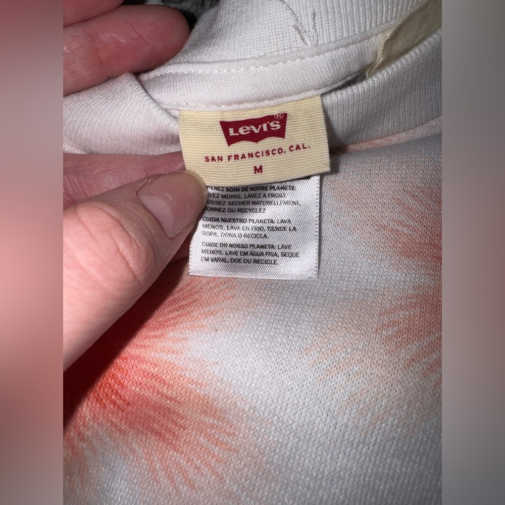 Levi's Cream and Orange Tie-Dye Sweatshirt